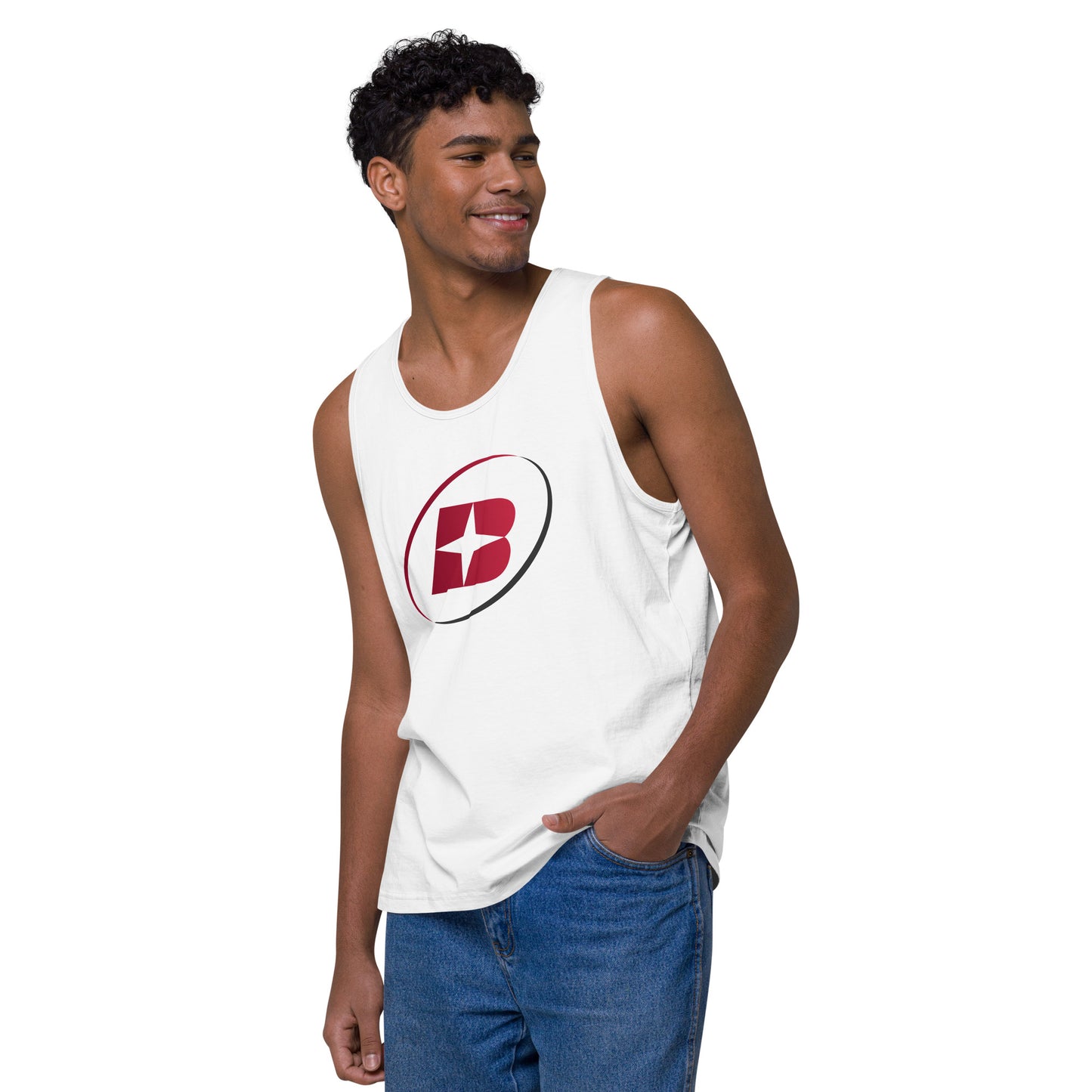 Battleground Universe Men’s White Tank Top